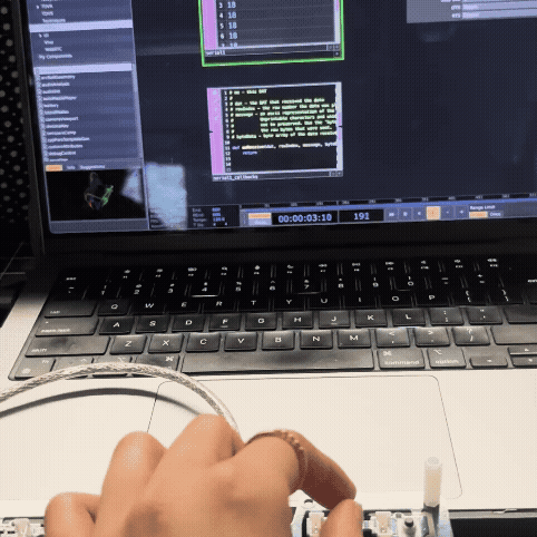 Starting building our own shape in TouchDesigner. The Arduino updates the numbers.
